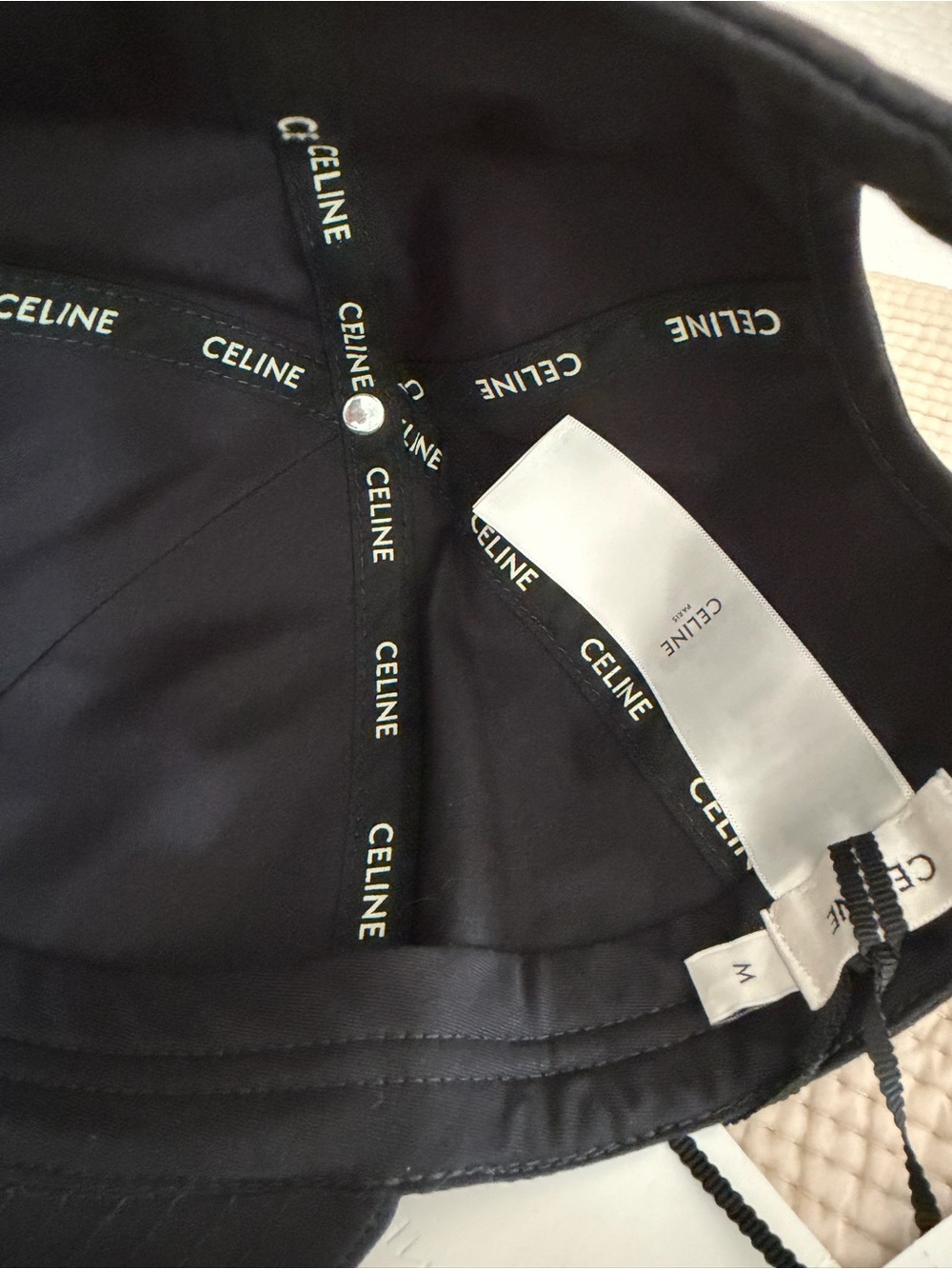 NWT Celine Black Triomphe Baseball Cap - Picture 6 of 10